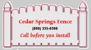 Cedar Springs Fence